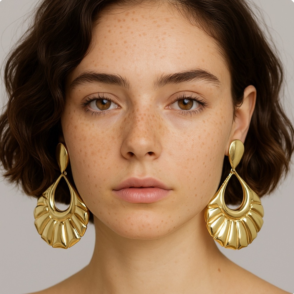 Gold statement Hoops